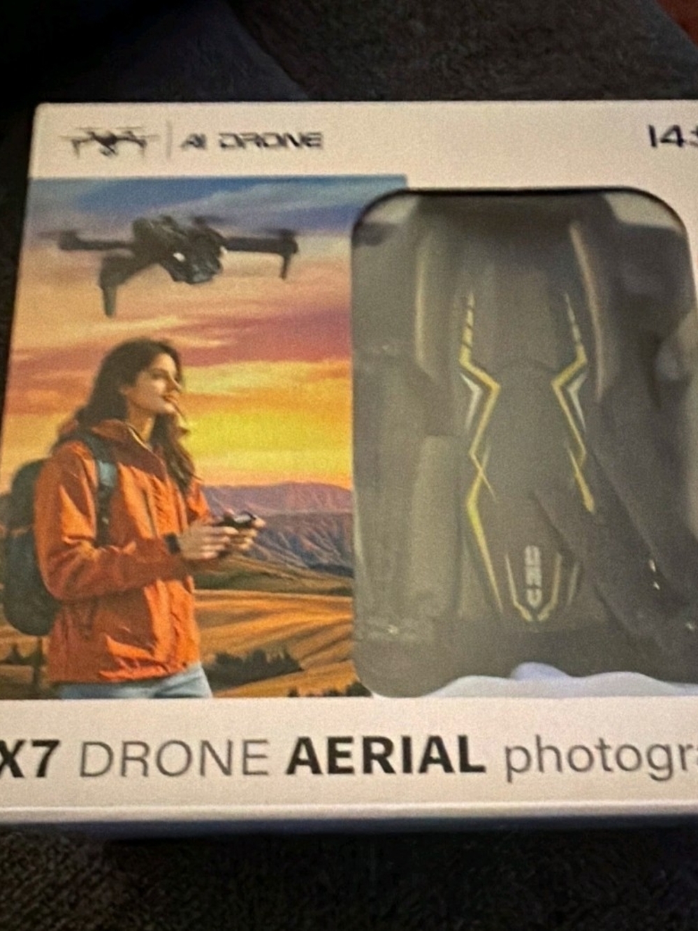 X7 Aerial Drone - Black with Yellow Accents